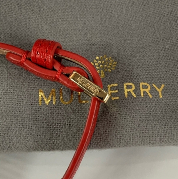 NWOT Mulberry Alexa Red leather bow bracelet. - Picture 2 of 5